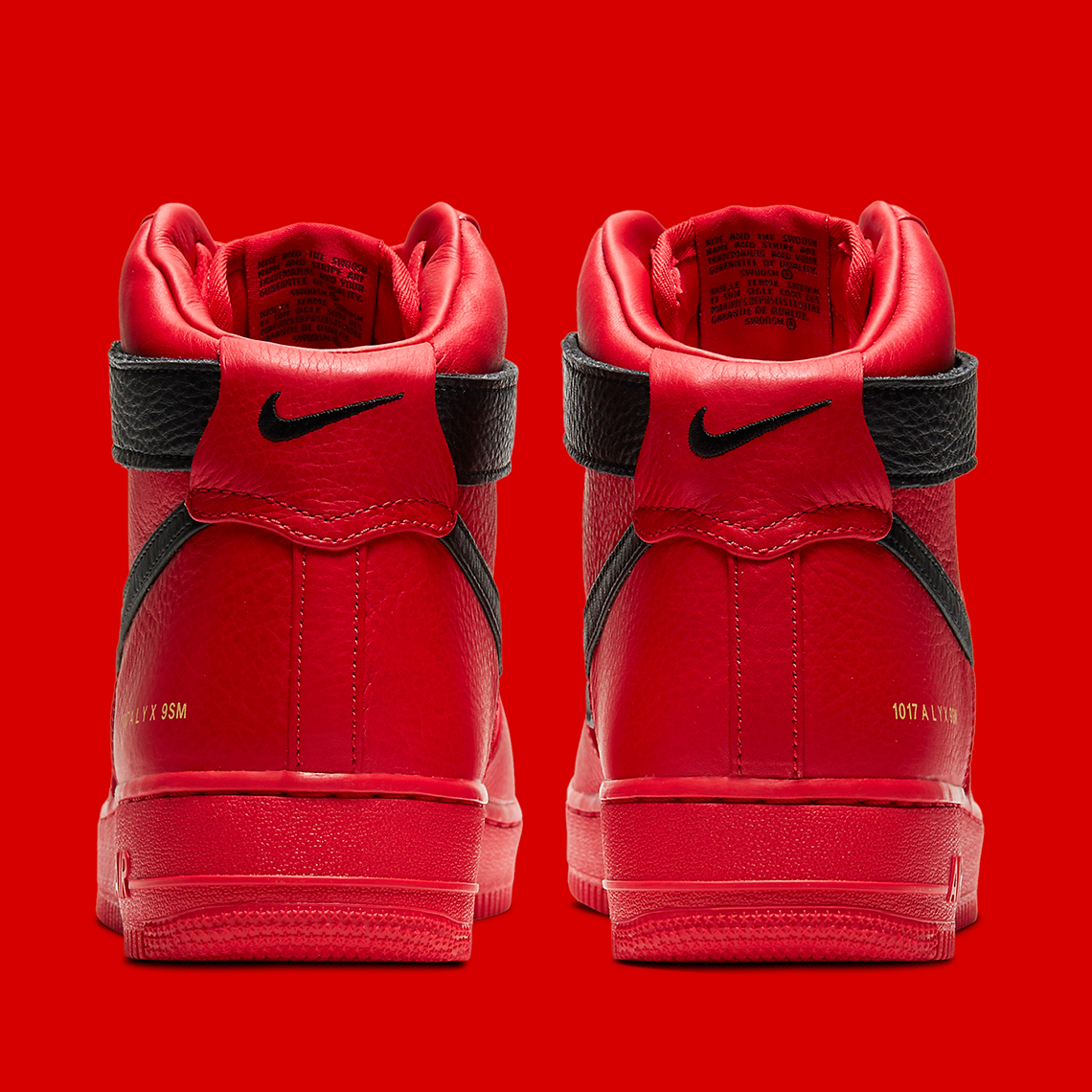 Alyx's Nike Air Force 1 High Is Dropping in Black and Red