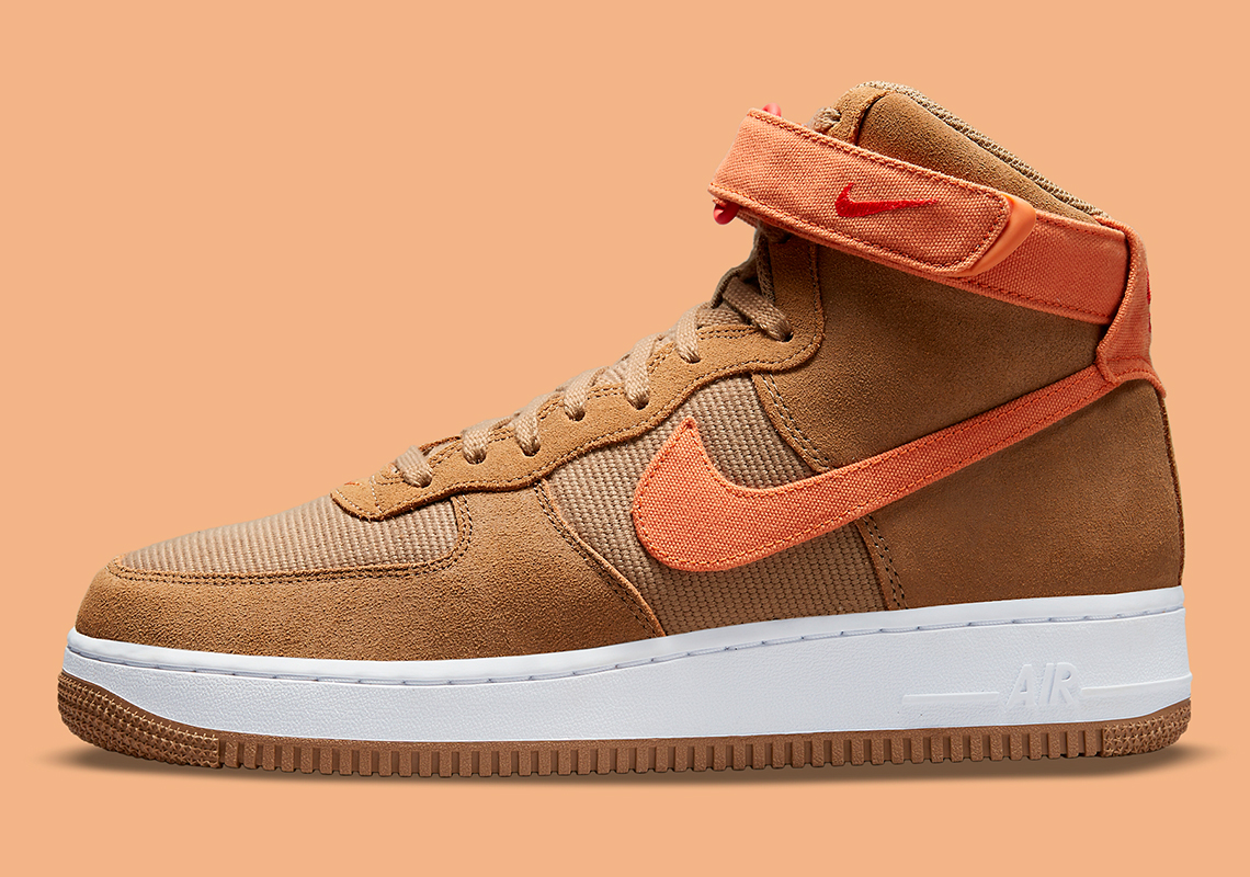 Nike Air Force 1 High Brown Suede Canvas DH7566 200 SneakerNews