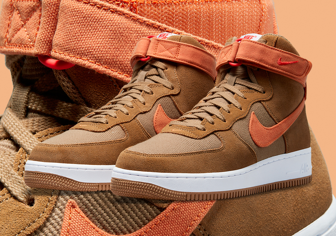 high top air force ones brown