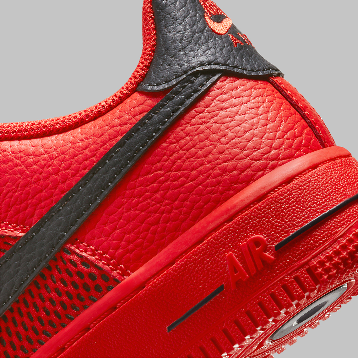 Nike Air Force 1 Low Gs Mesh Red Black Dh9596 600 4