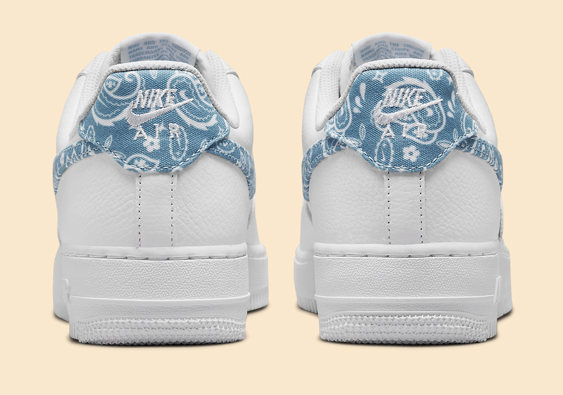 Nike Air Force 1 Low Paisley White Worn Blue Dh4406 100 3