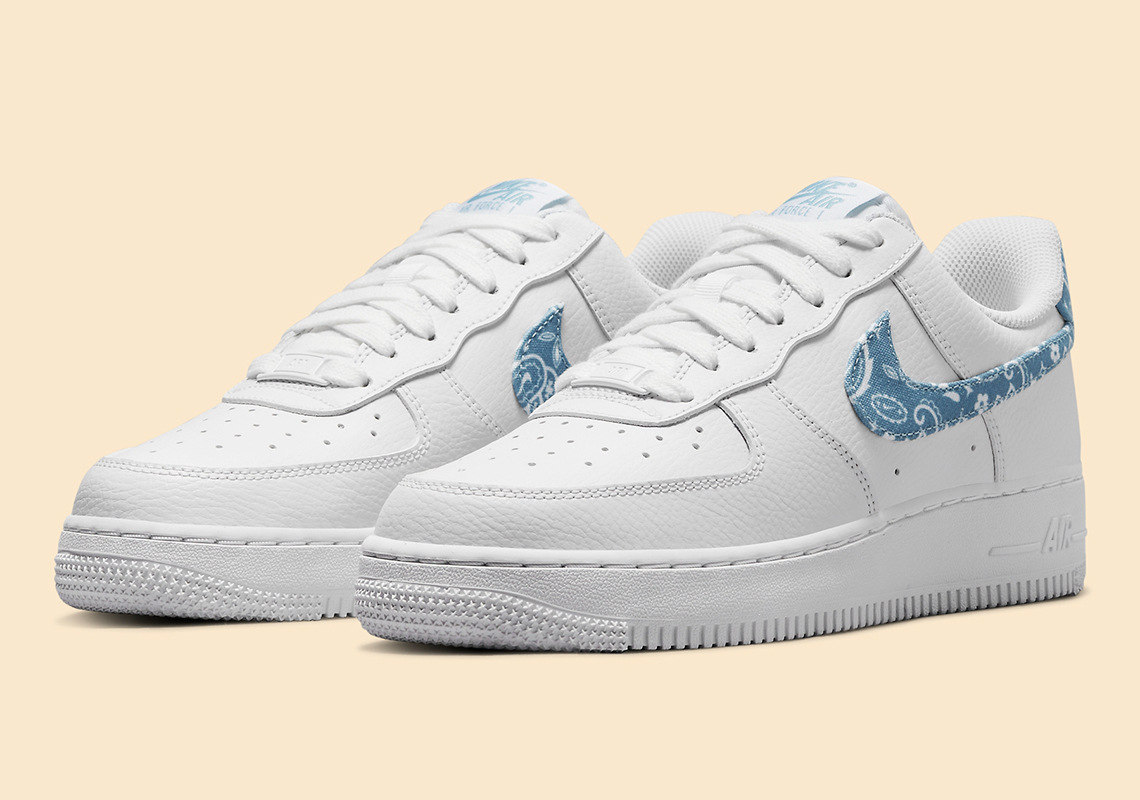 Bandana Paisley Prints Appear On This Women's Nike Air Force 1 Low "Worn Blue"