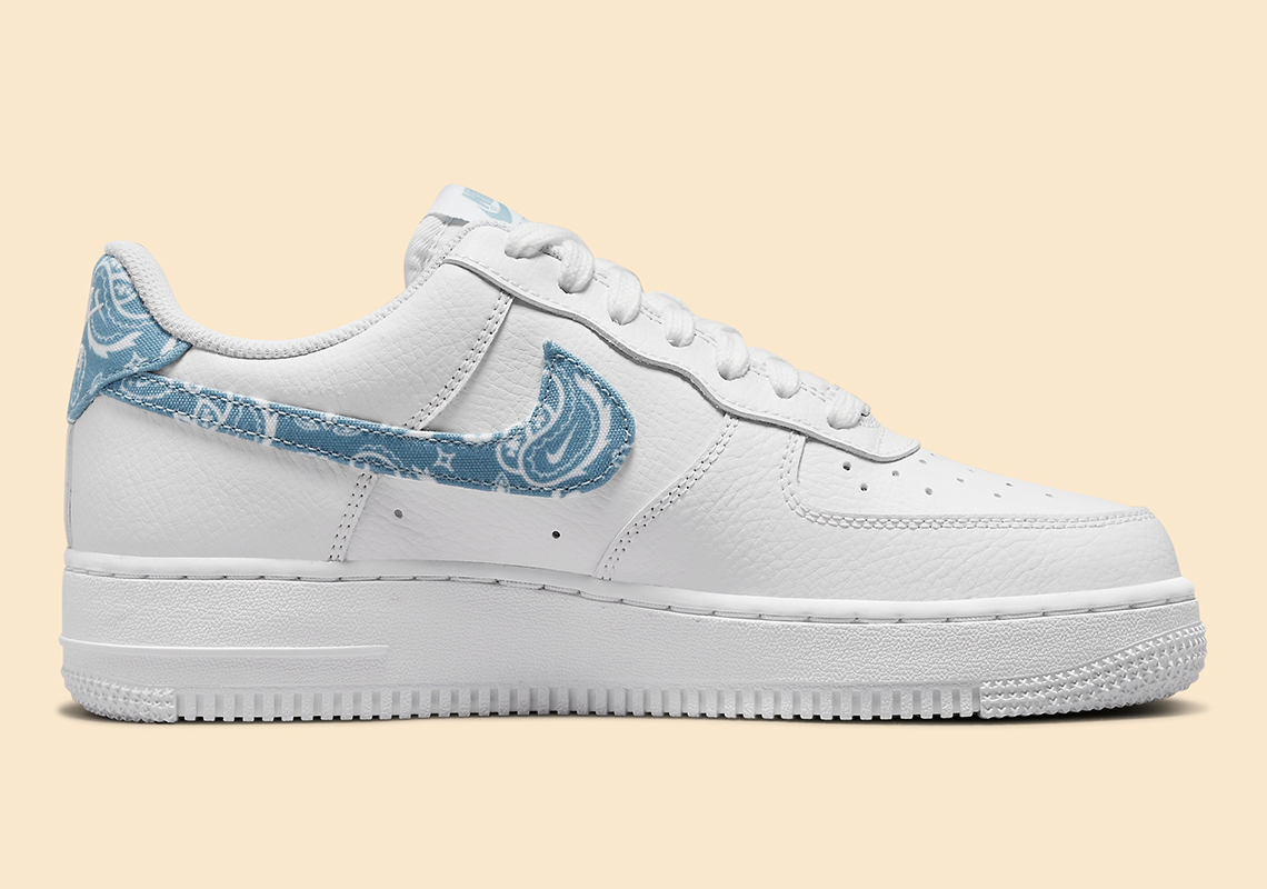 Nike Air Force 1 Low Paisley White Worn Blue Dh4406 100 7