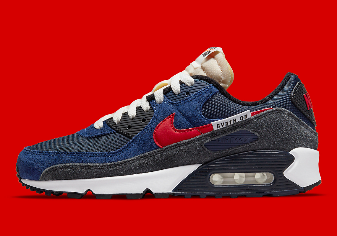 nike air max 90 deep royal/univ red/black