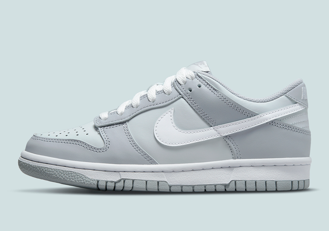 NEW Nike Dunk Low Two Toned Grey GS Size 5y DH9765-001 Pure Platinum ...