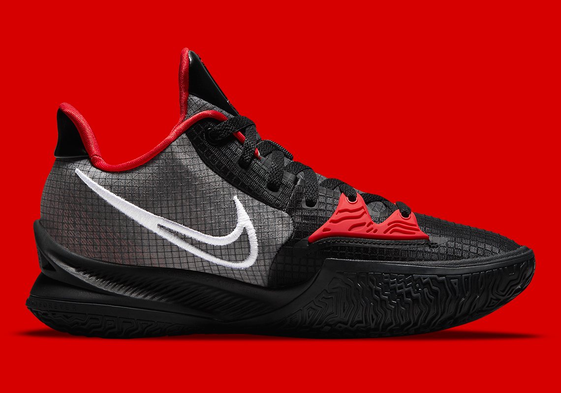 kyrie shoes red and black