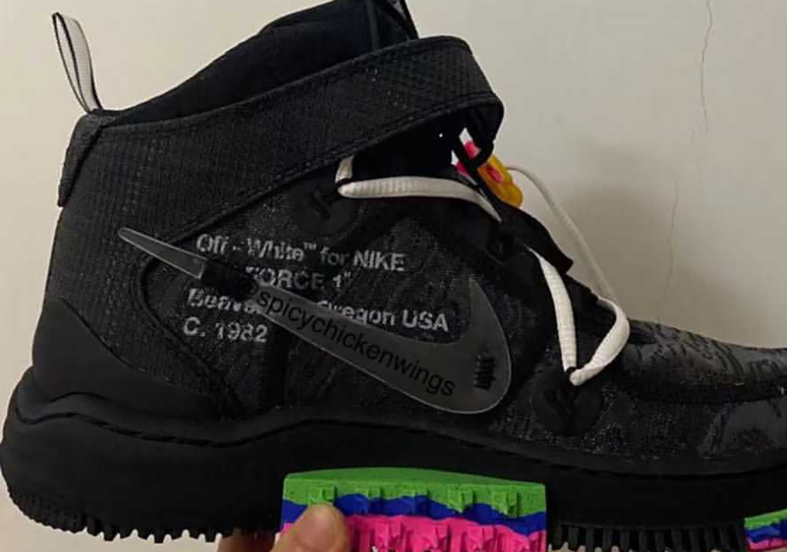 The Off-White x Nike Air Force 1 Mid Appears In A New Black Colorway