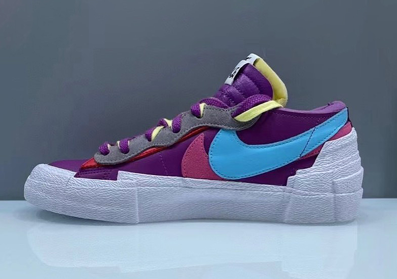 KAWS sacai Nike Blazer Low Blue Purple Release Info | SneakerNews.com