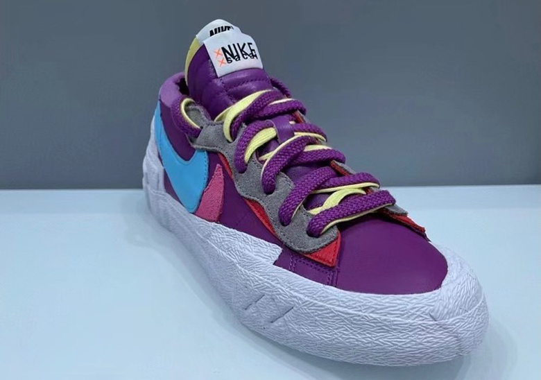 KAWS pink sacai sacai Nike Blazer Low Blue Purple Release Info | SneakerNews.com