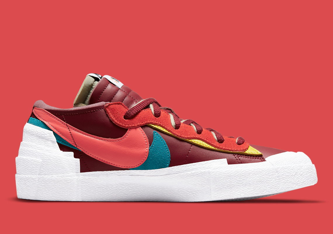 Kaws On-Feet Sacai Nike BE-DO-WIN SP-sko Blå Team Red Dm7901 600 8