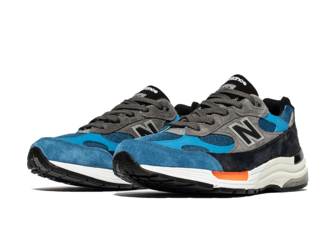 new balance grey orange blue