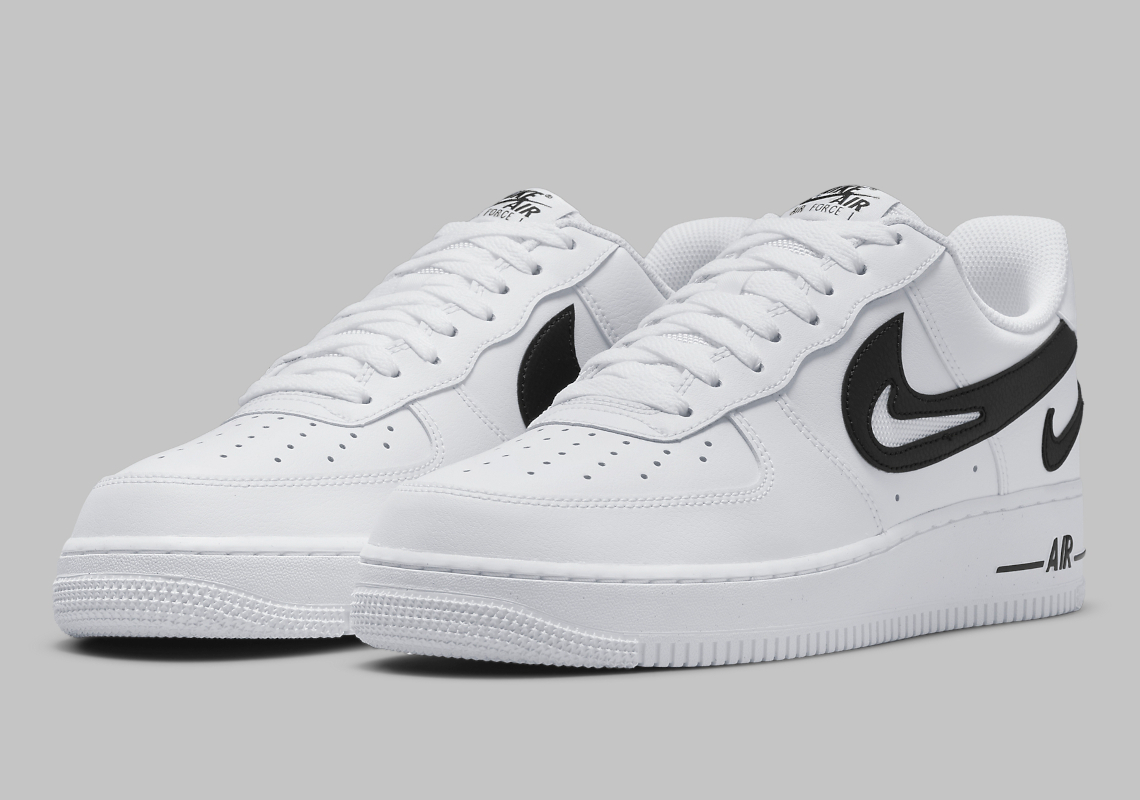 nike air force 1 white with black check