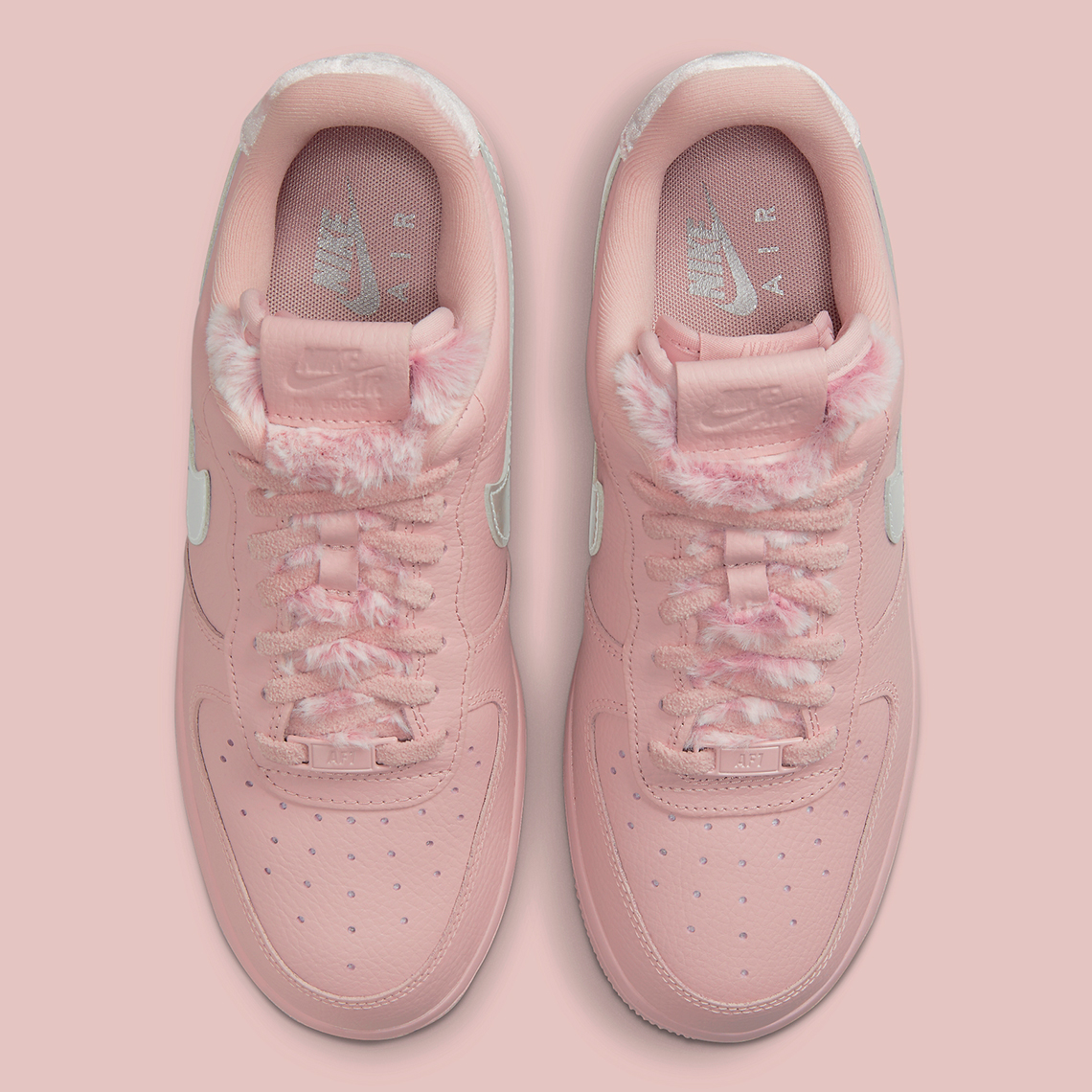 pink fluffy air force 1