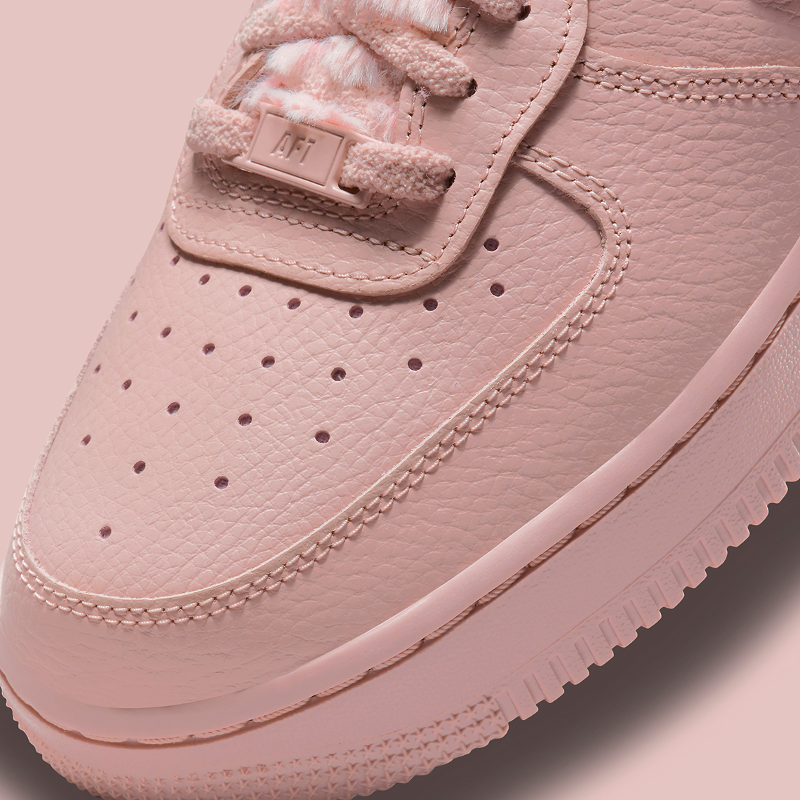 pink fuzzy air force 1