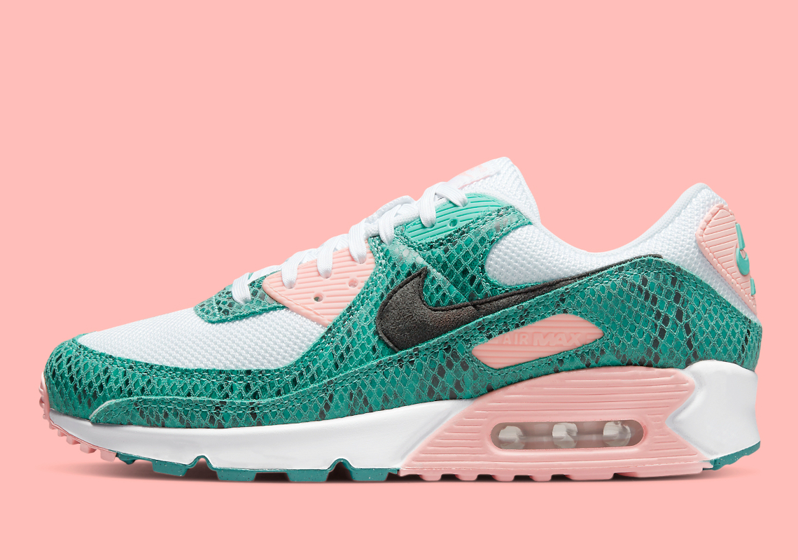 Pink and green air max 90 on sale