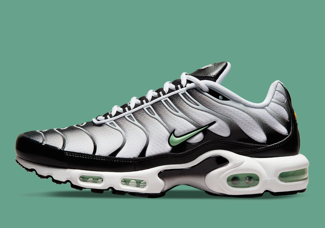 Greyscale Gradients And "Seafoam"-Like Swooshes Share This Nike Air Max Plus