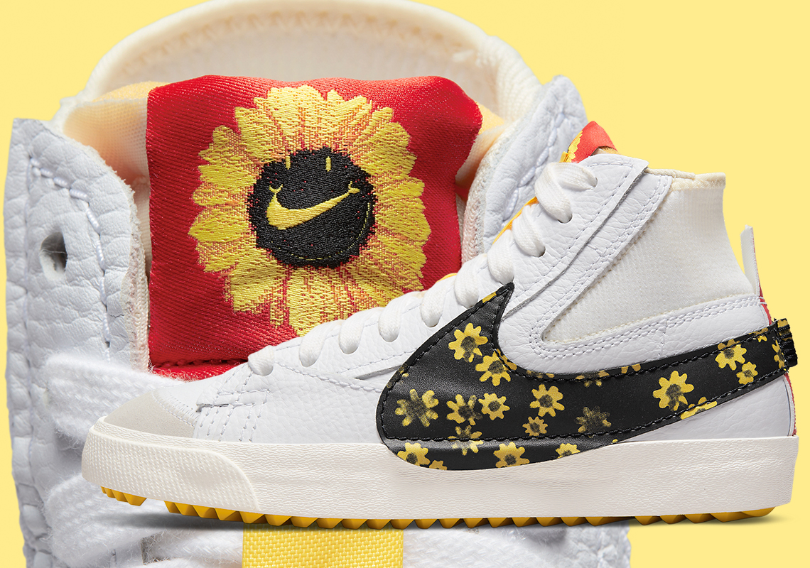 Sunflower Patterns Appear On The Nike Blazer Mid Jumbo