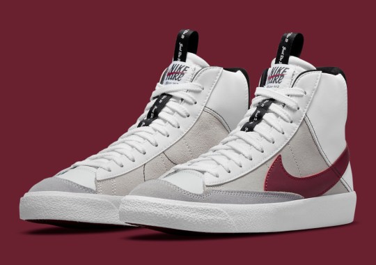 Nike Delivers A "Deconstructed" Look To The Kid's Blazer Mid '77 "Rush Maroon"