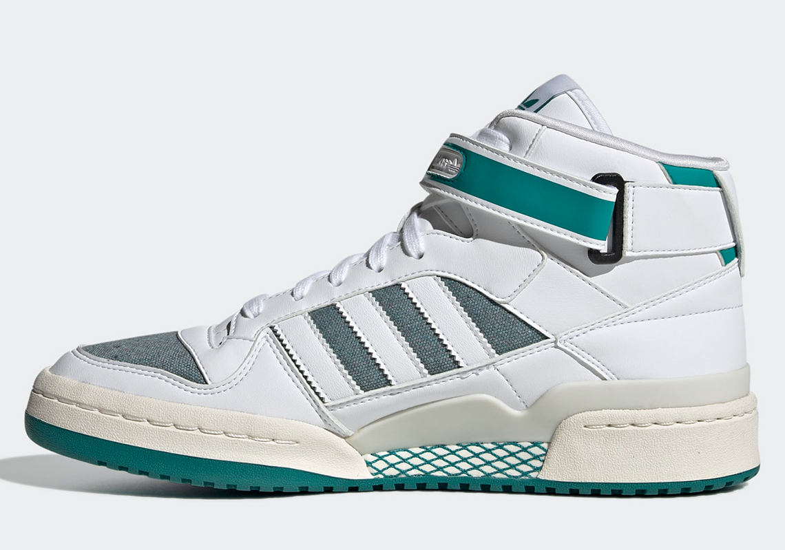 adidas forum mid white green