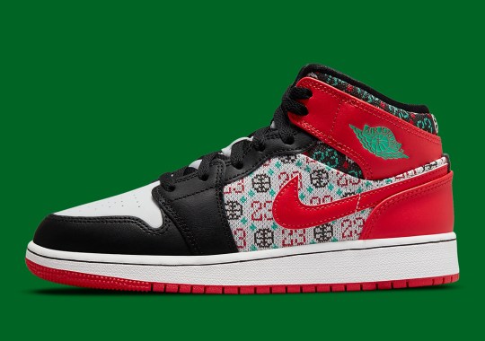 Unwrap The Air Jordan 1 Mid “Ugly Christmas Sweater” On November 30th