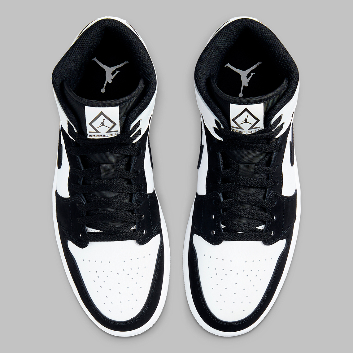 Air Jordan 1 Mid White Black Diamond Shorts 5