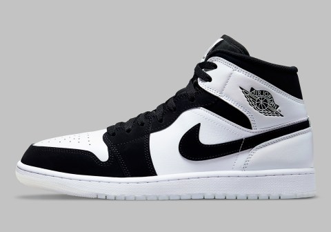 Air Jordan 1 Mid White Black Diamond DH6933-100 | SneakerNews.com