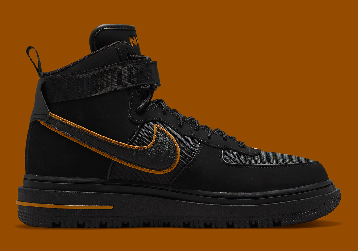 Nike Air Force 1 Boot Black Wheat University Gold Do6702 001 7