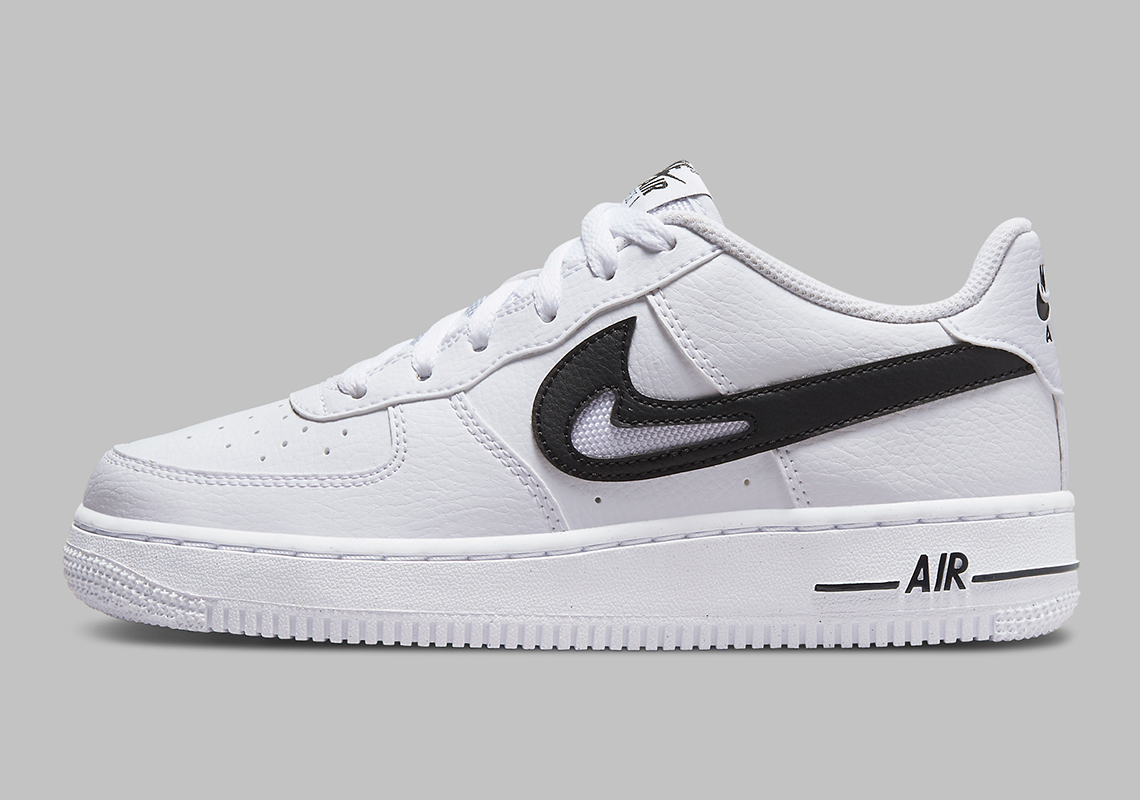 Nike Air Force 1 Low Gs White Black Dr7889 100 2