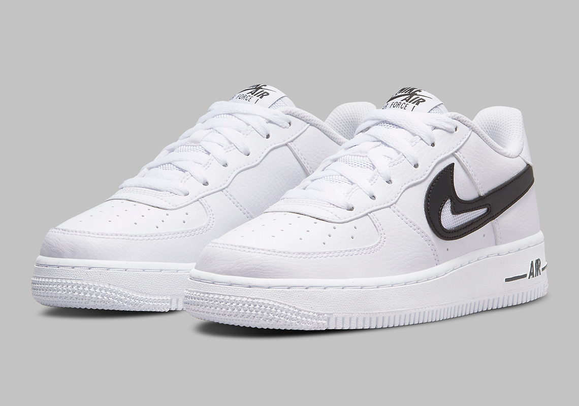 Nike Air Force 1 Low Gs White Black Dr7889 100 3