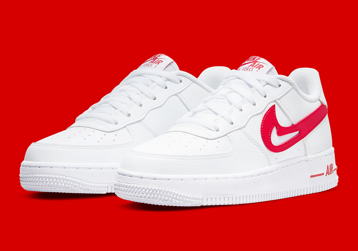 Nike Air Force 1 Low GS White Red DR7970-100 | SneakerNews.com
