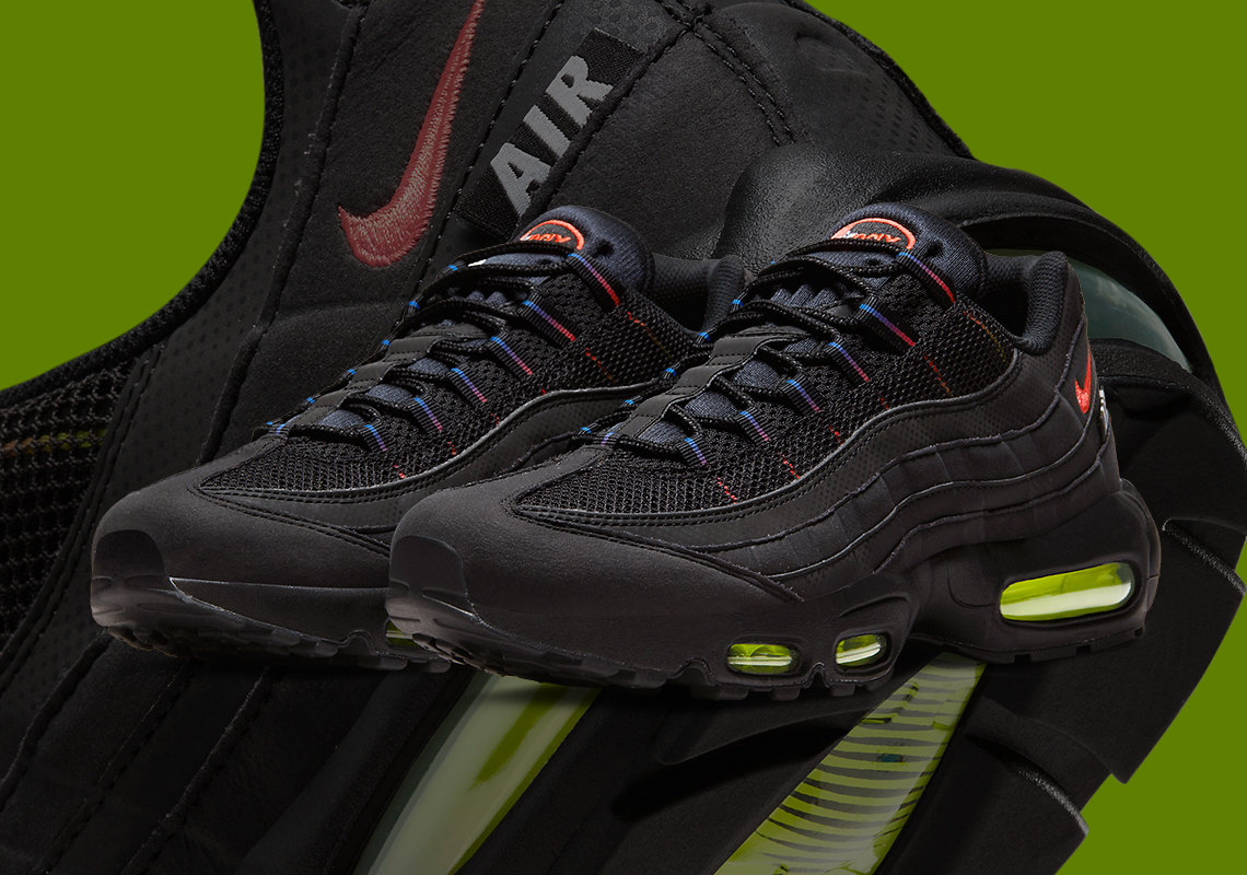 Nike Air Max 95 Black Volt Crimson 