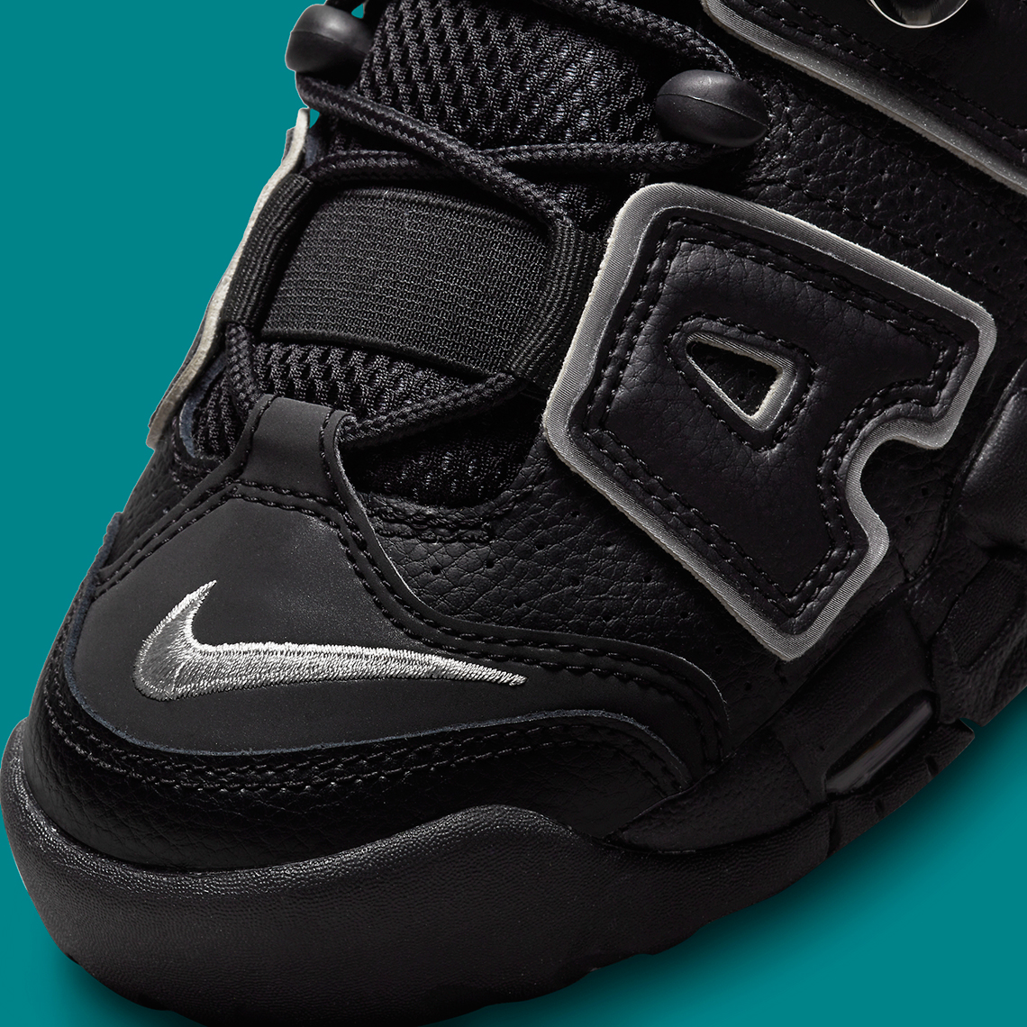 Nike Air More Uptempo Black Silver Teal Release Date 4