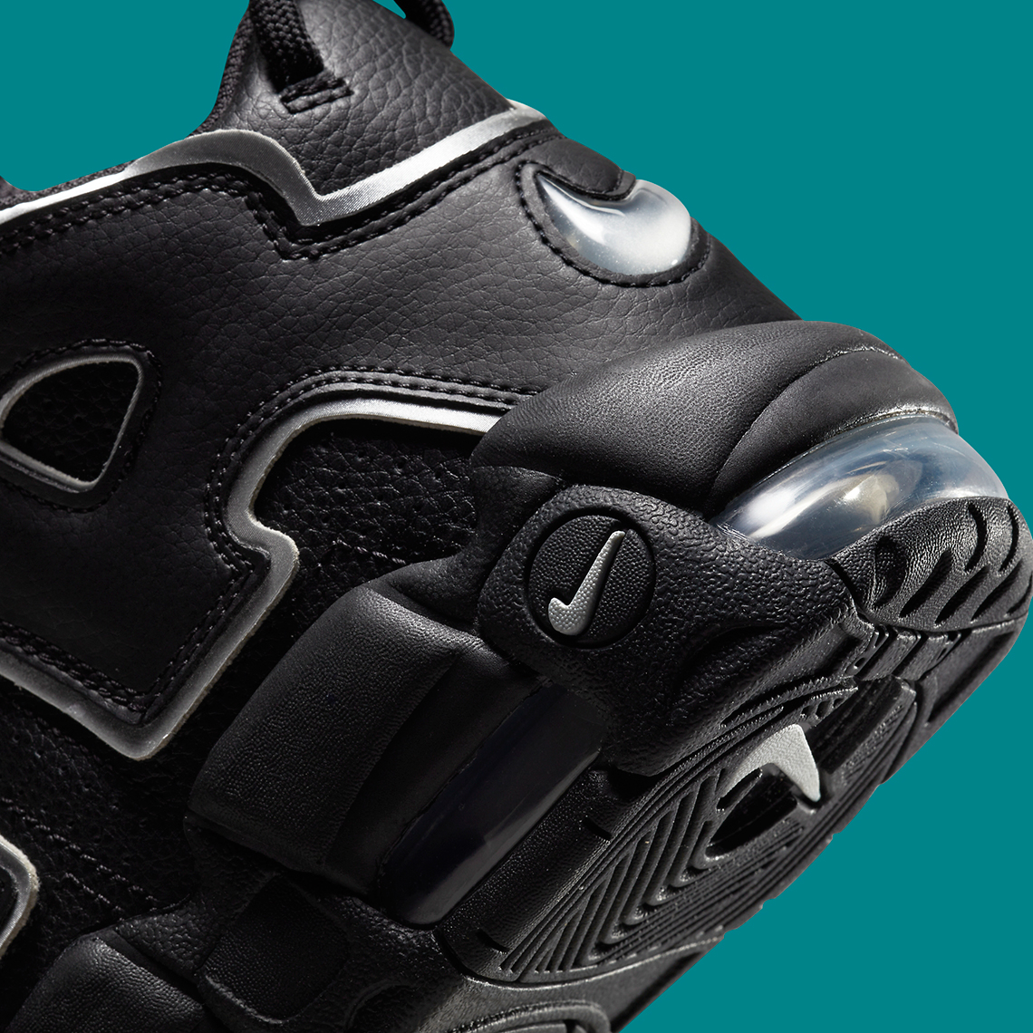Nike Air More Uptempo Black Silver Teal Release Date 9