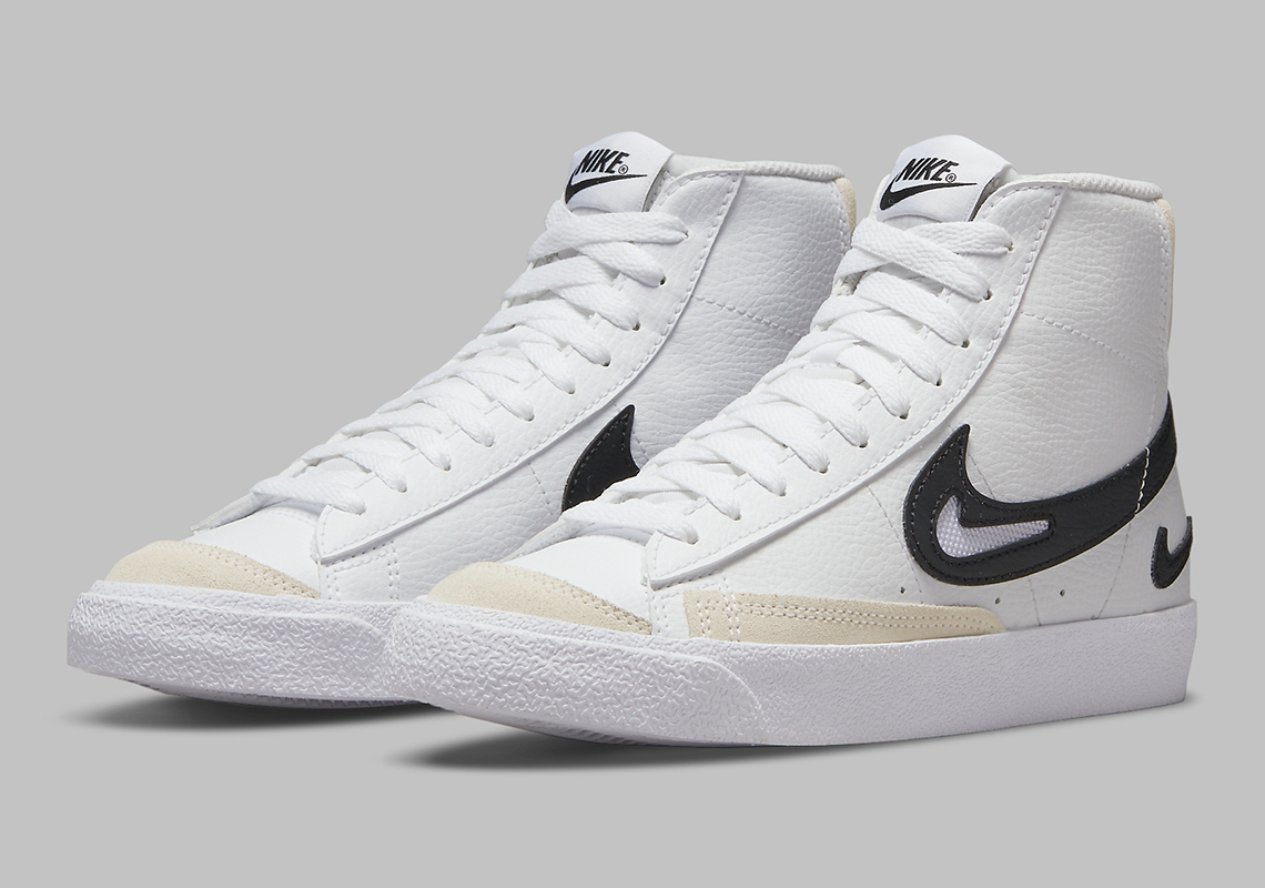 nike mid blazer 77 white and black