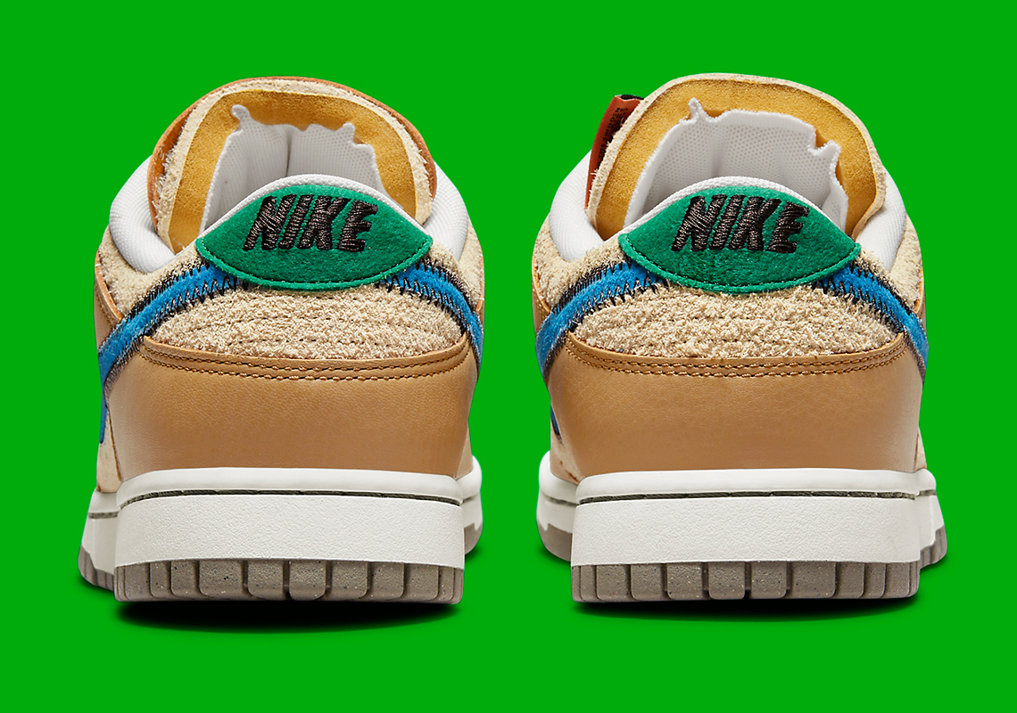 nike dunk low size dark driftwood photo blue rattan 3