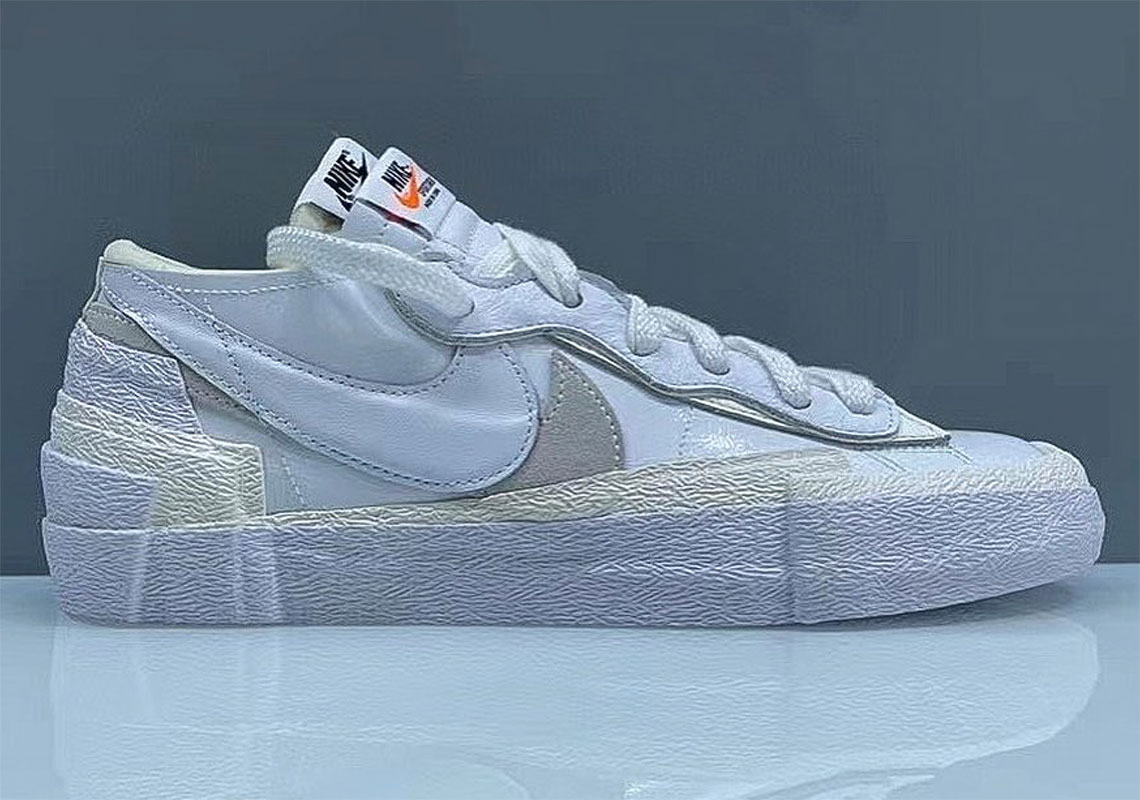 sacai Nike Blazer White Grey DM6443-100 | SneakerNews.com
