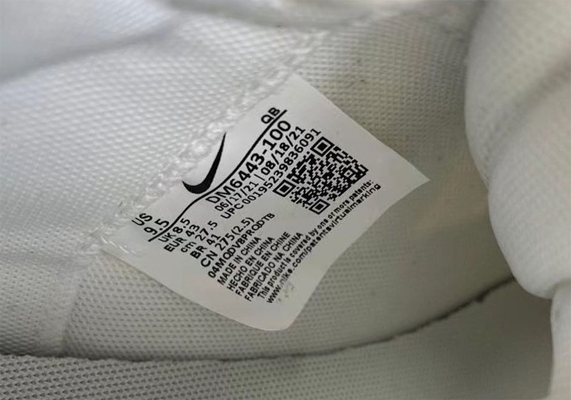 Sacai Nike Blazer Low White Grey Dm6443 100 1