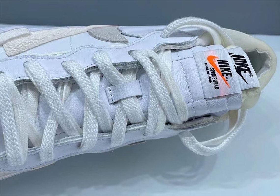 Sacai Nike Blazer Low White Grey Dm6443 100 2