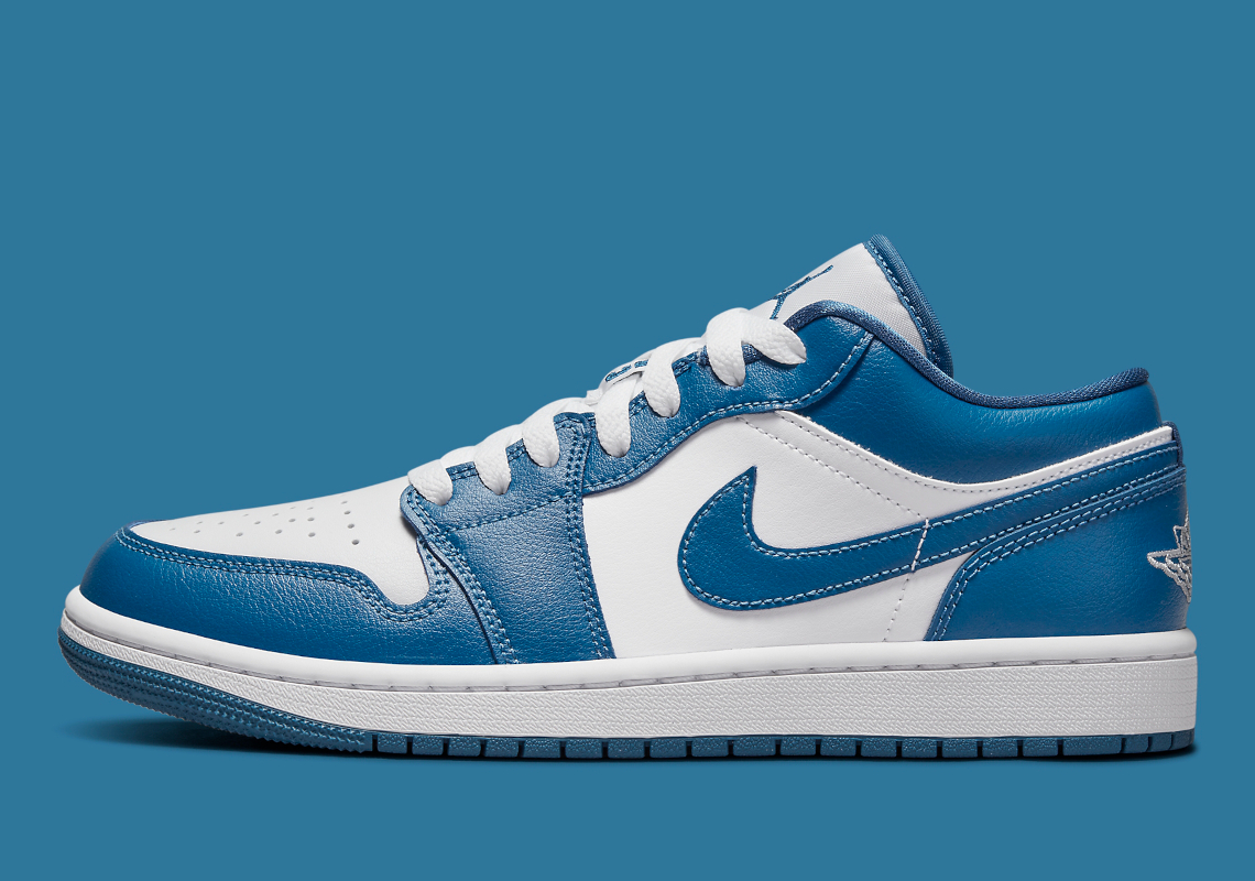 blue white air jordan 1 low