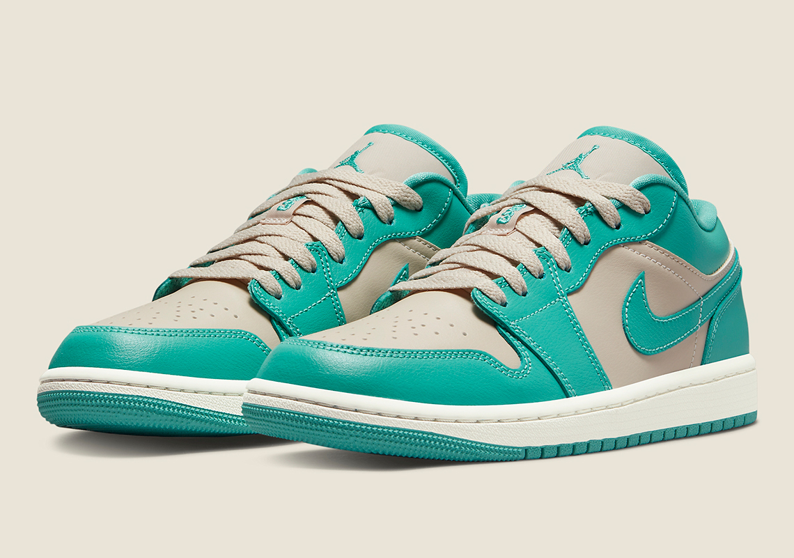 Air Jordan 1 Low Teal Green Beige DC0774-131 | SneakerNews.com