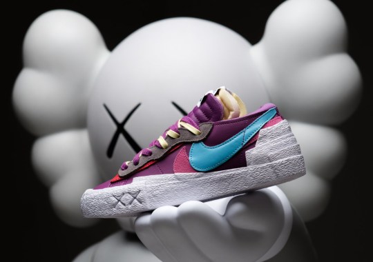 Where To Buy The KAWS x sacai x Nike Blazer Low “Purple Dusk”