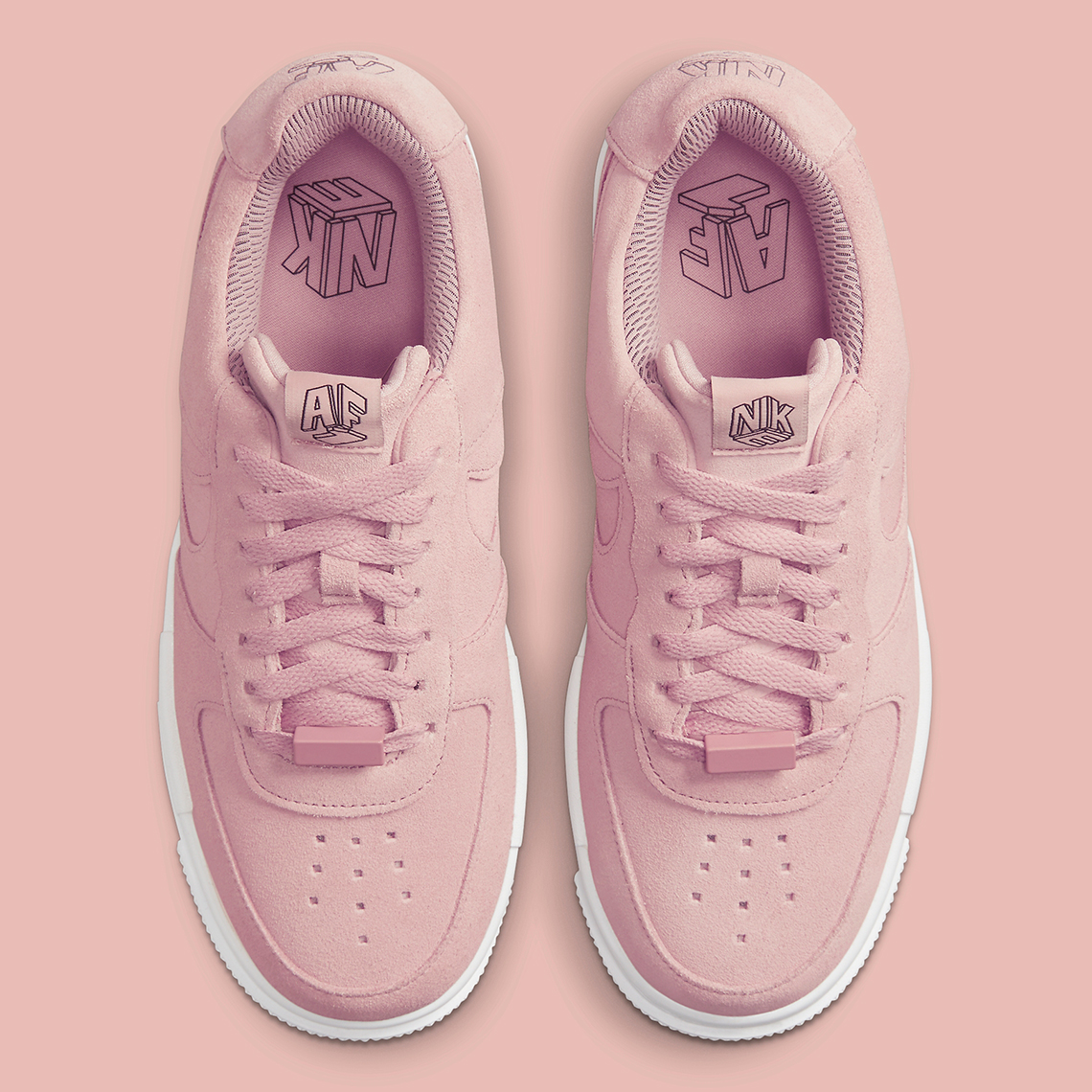 Nike Air Force 1 Pink Suede Dq5570 600 4
