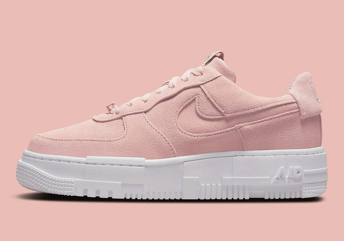 Nike Air Force 1 Pink Suede Dq5570 600 8