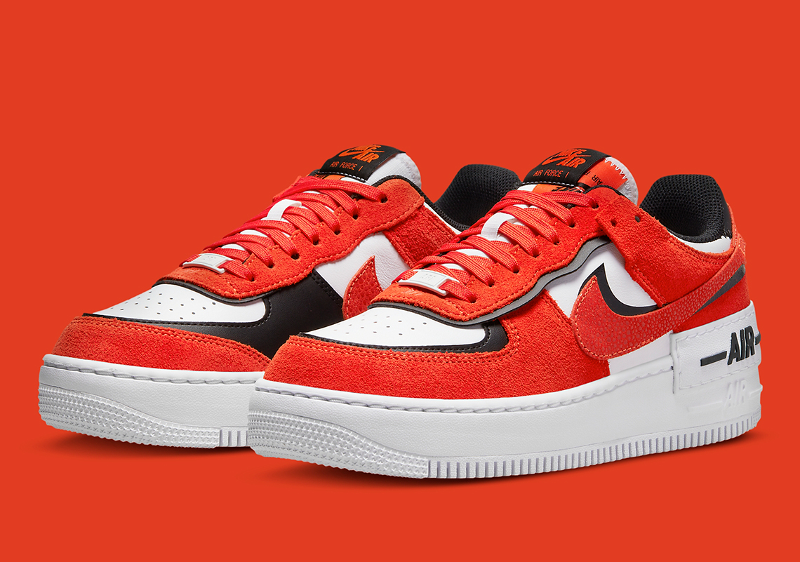 Air force 1 shop red black and white