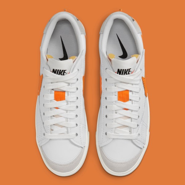 Nike Blazer Low Jumbo White Orange DN2158-100 | SneakerNews.com