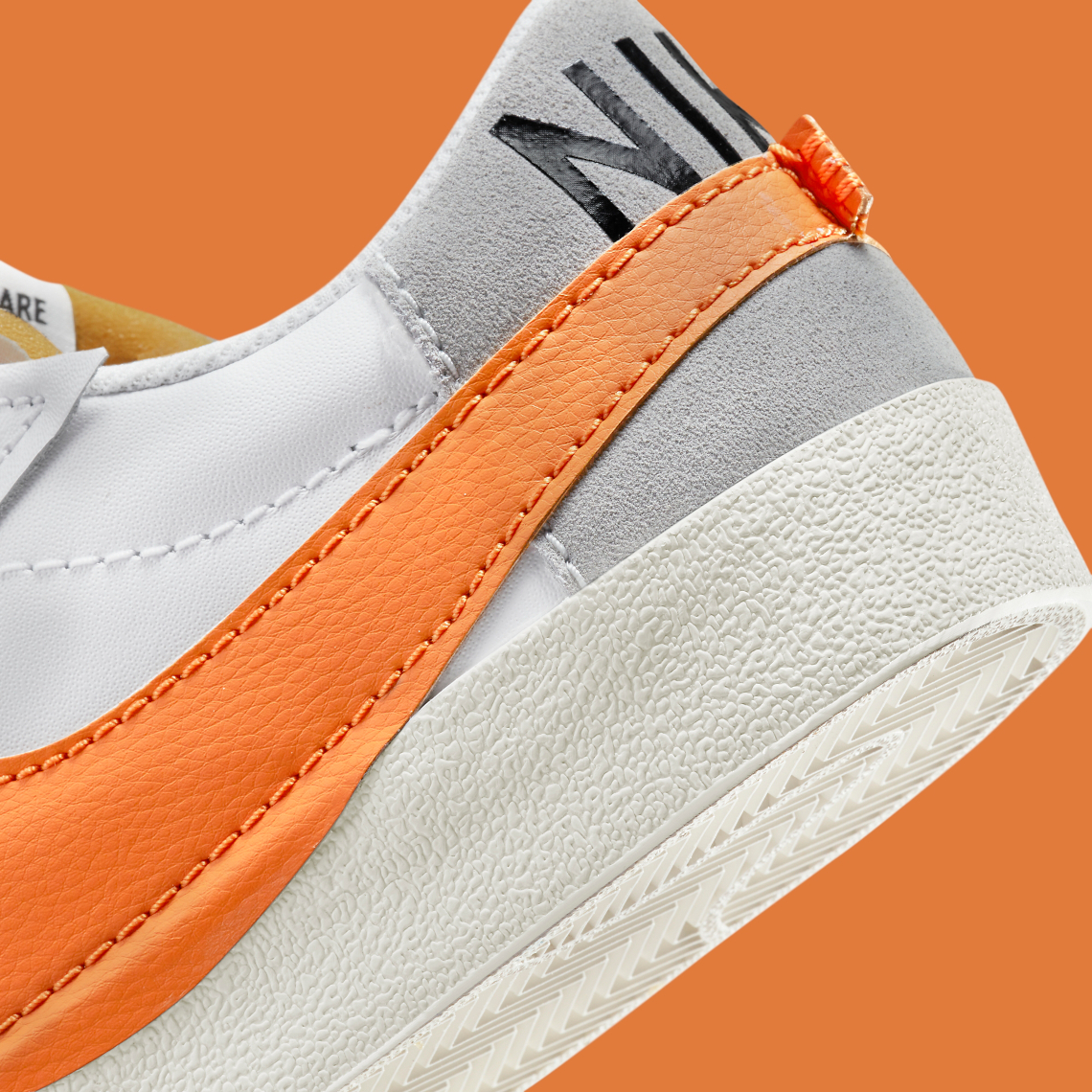 Nike Blazer Low Jumbo White Orange DN2158-100 | SneakerNews.com