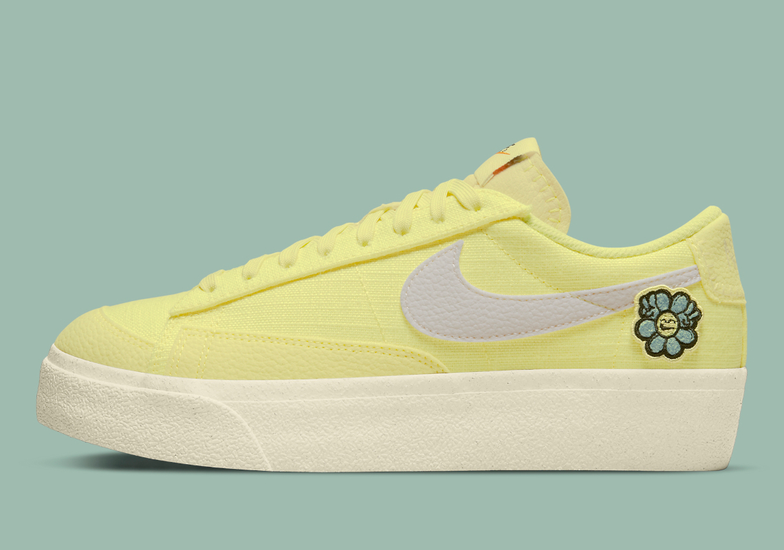 The Women's Nike Blazer Low Platform Joins 2022's "Air Sprung" Collection In Yellow