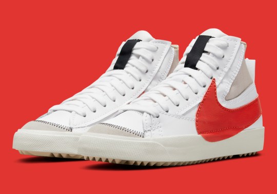 Stylish White And Red Take Over The Next Nike Blazer Mid ’77 Jumbo