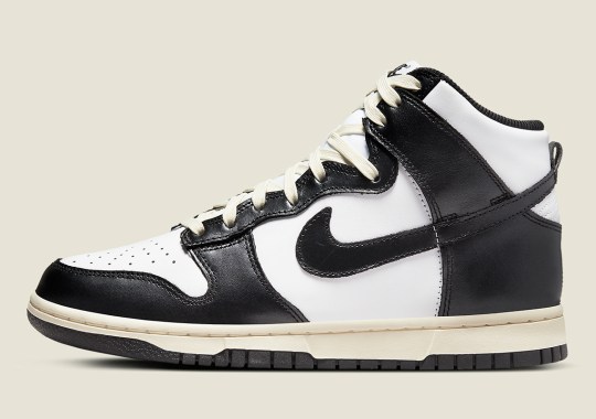 The Vintage Treated Look Appears On The Nike Dunk High