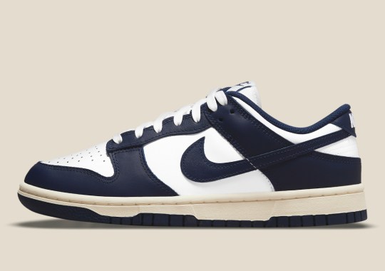 Nike Revisits An “Aged” Look With The Dunk Low “Vintage Navy”